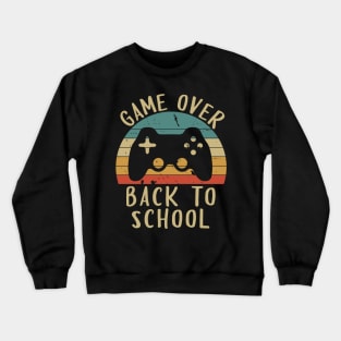 Game over back to school with game controller design Crewneck Sweatshirt